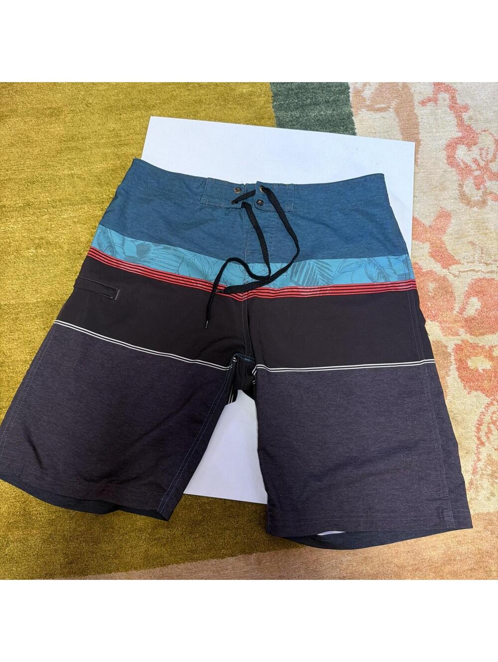 Burnside Fuji Men Boardshorts Size 32 Charcoal